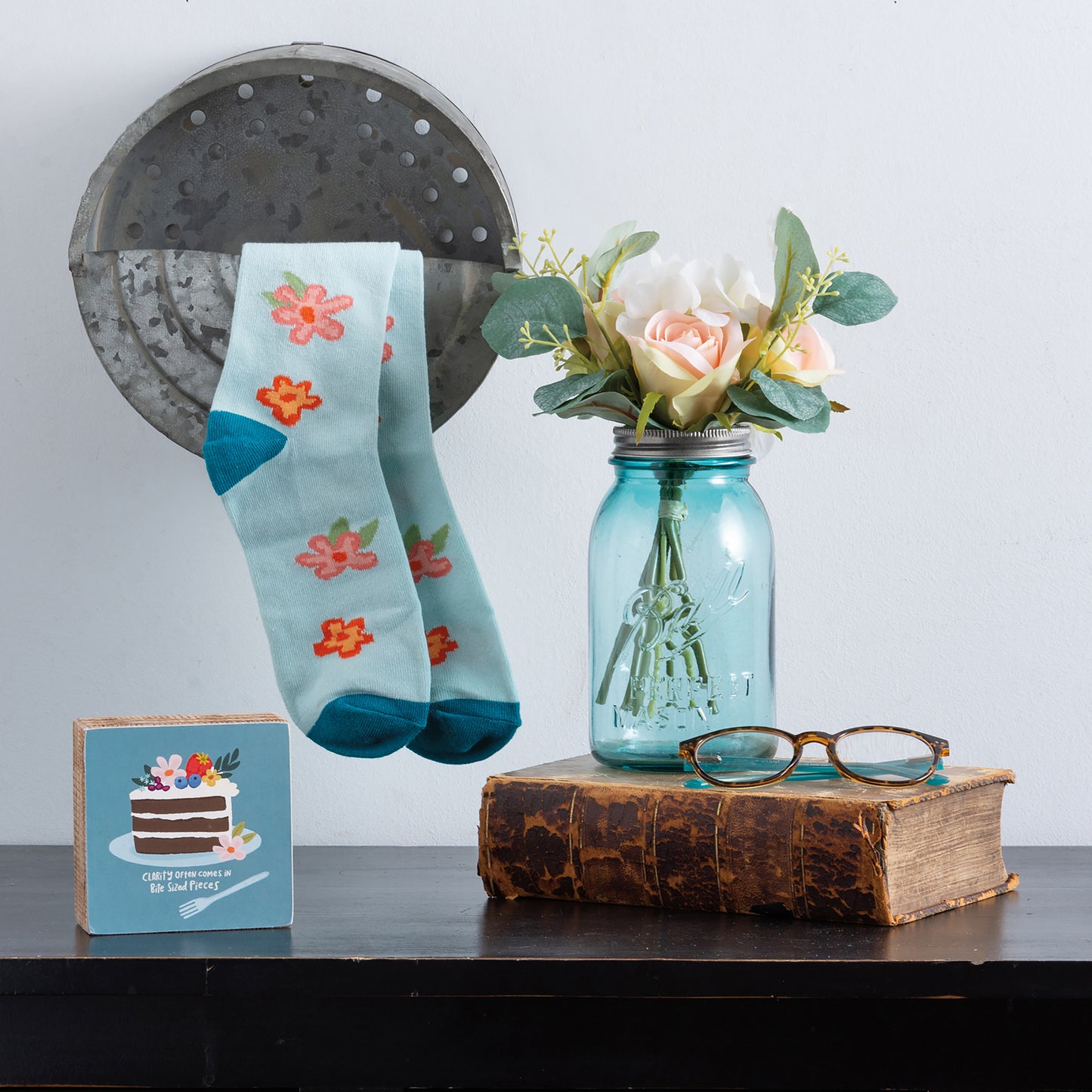 Bite Sized Pieces Box Sign and Sock Set