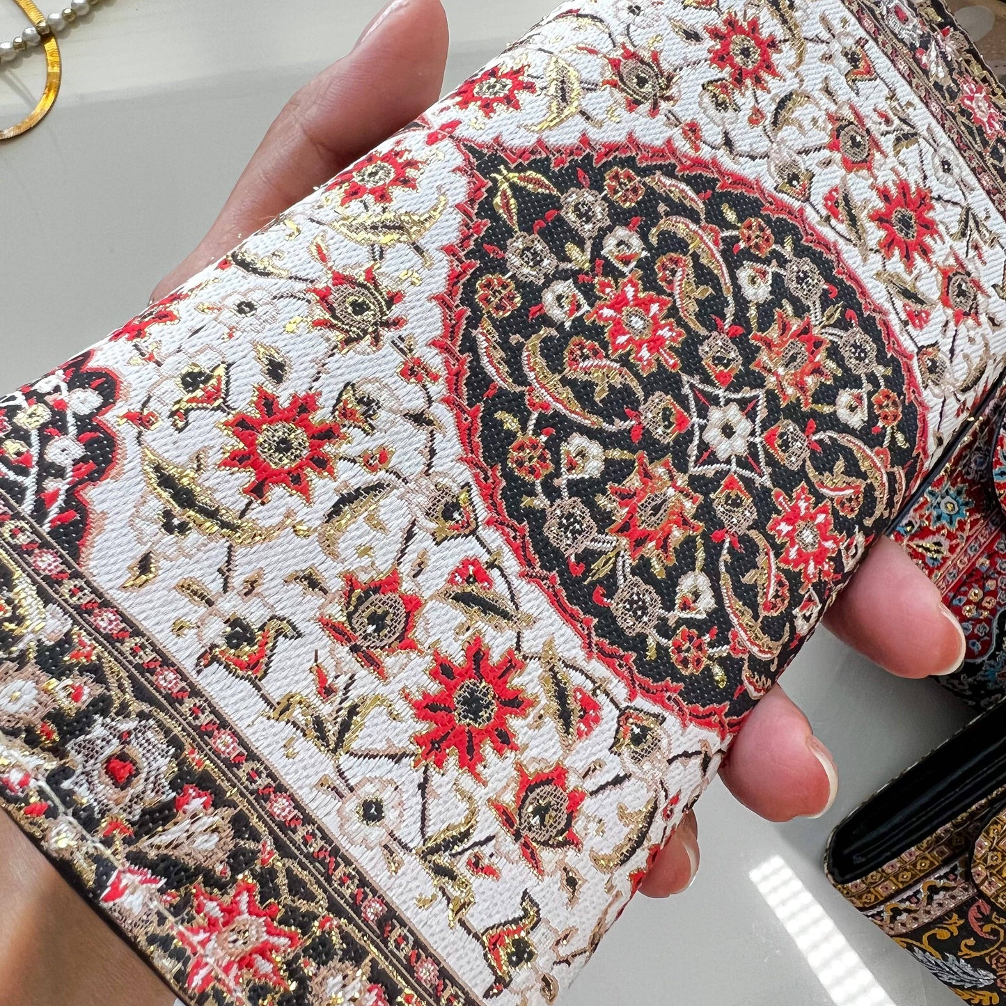 Boho Style Wallet for Women, Beige Wallet Women