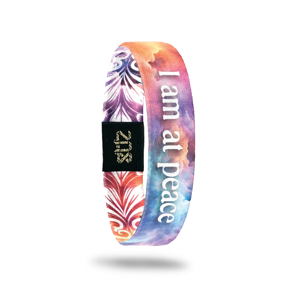 I Am At Peace Two-Sided Elastic Wristband: Medium
