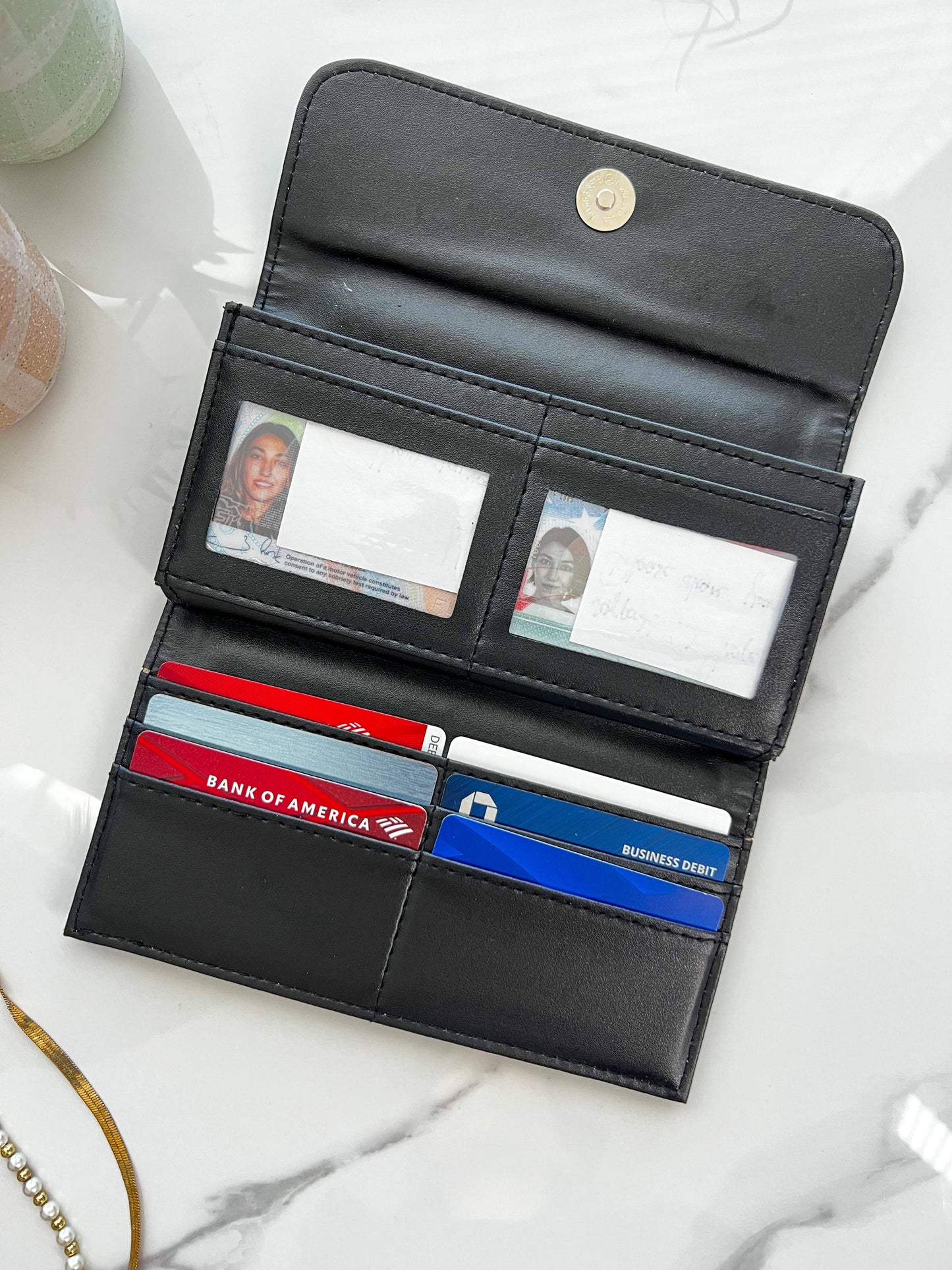 Rug Design Fabric Wallet, Trifold Wallet for Women