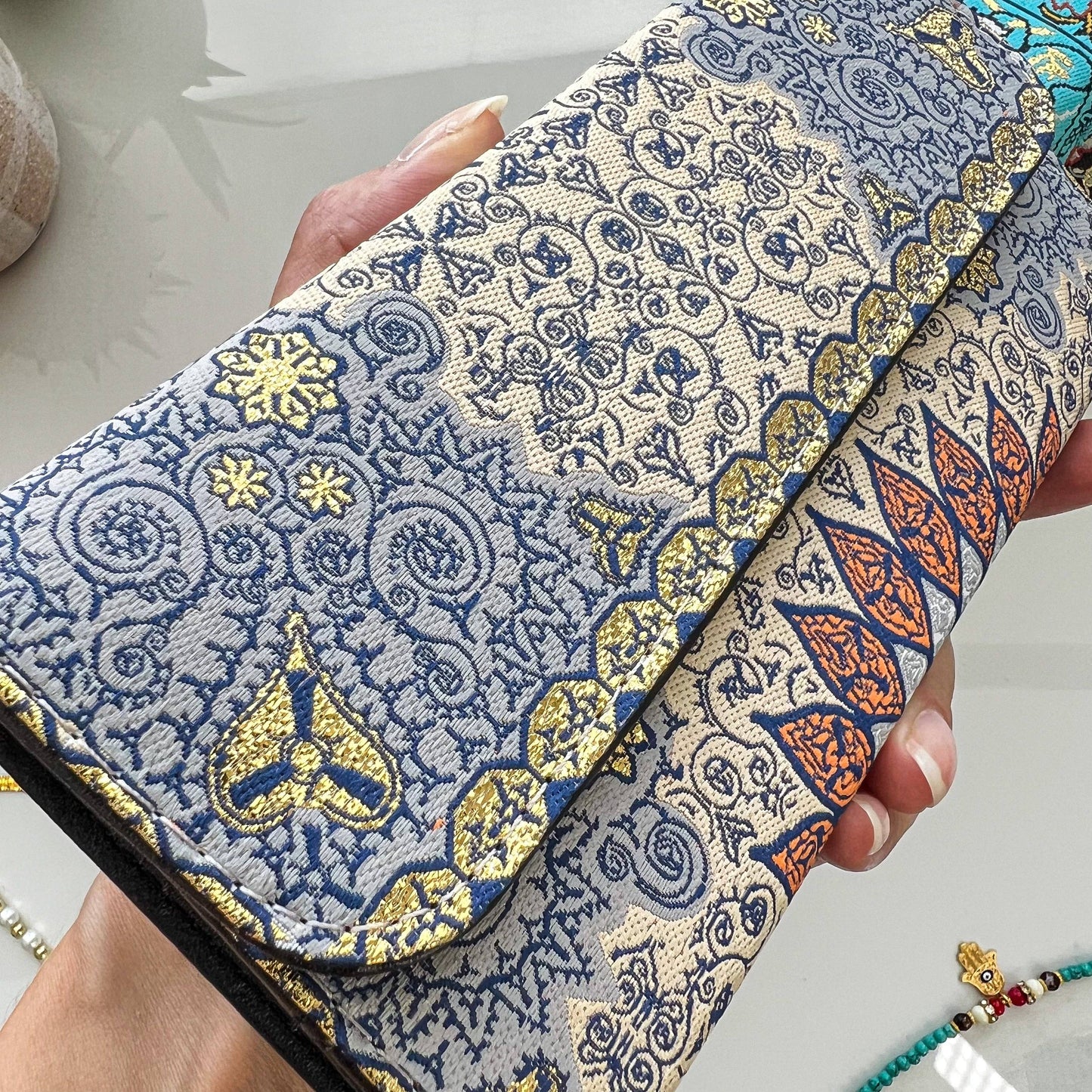 Handcrafted Vegan Wallet, Gray Handcrafted Wallet for Women,