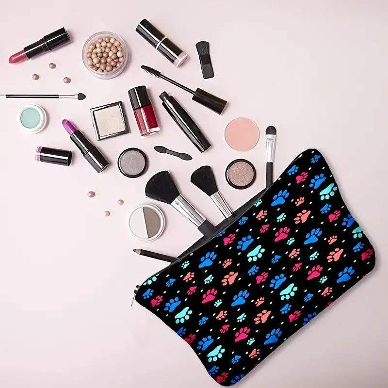 Pet footprint toiletry bag