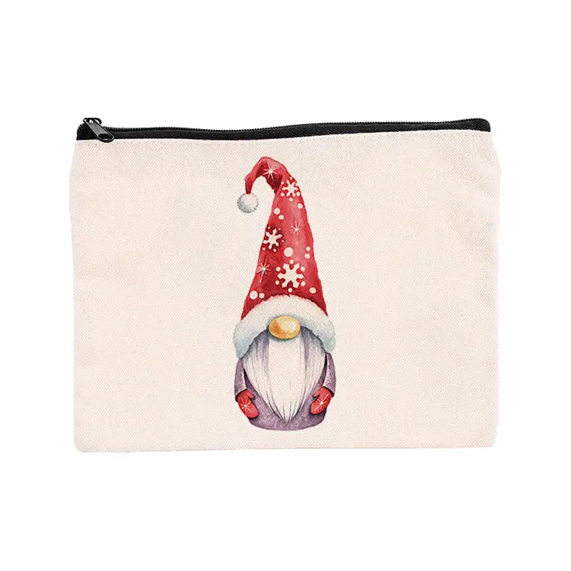 Gnome Christmas Cosmetic & Important Stuff Bag