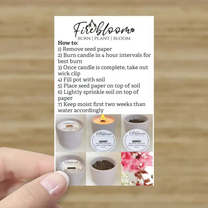 Firebloom Soy Blend, Wood Wick Candles