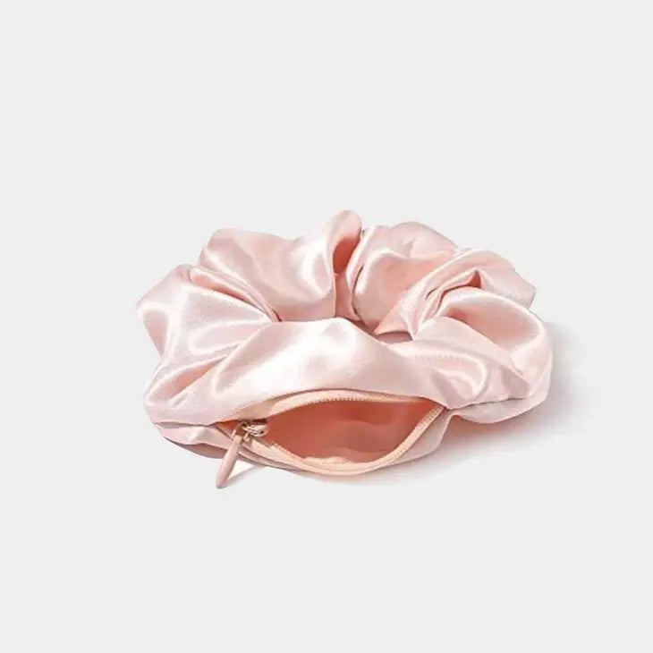 Scrunchies With Hidden Pocket - 3 Pcs