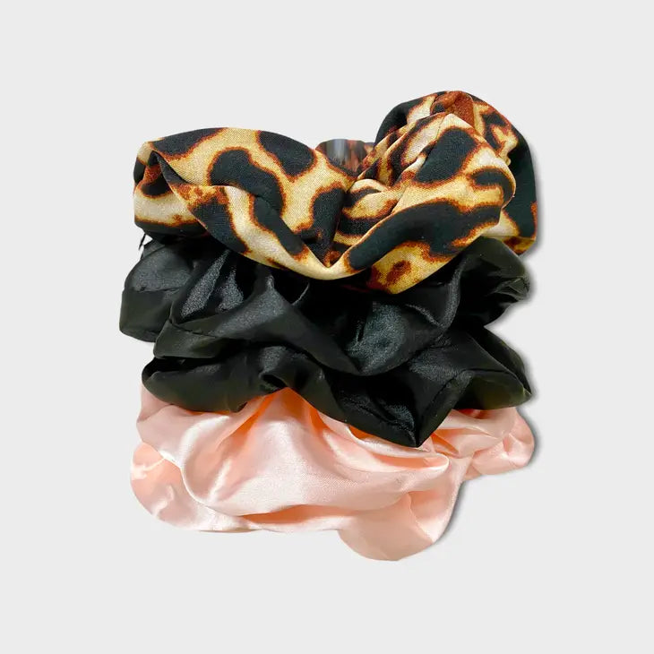 Scrunchies With Hidden Pocket - 3 Pcs