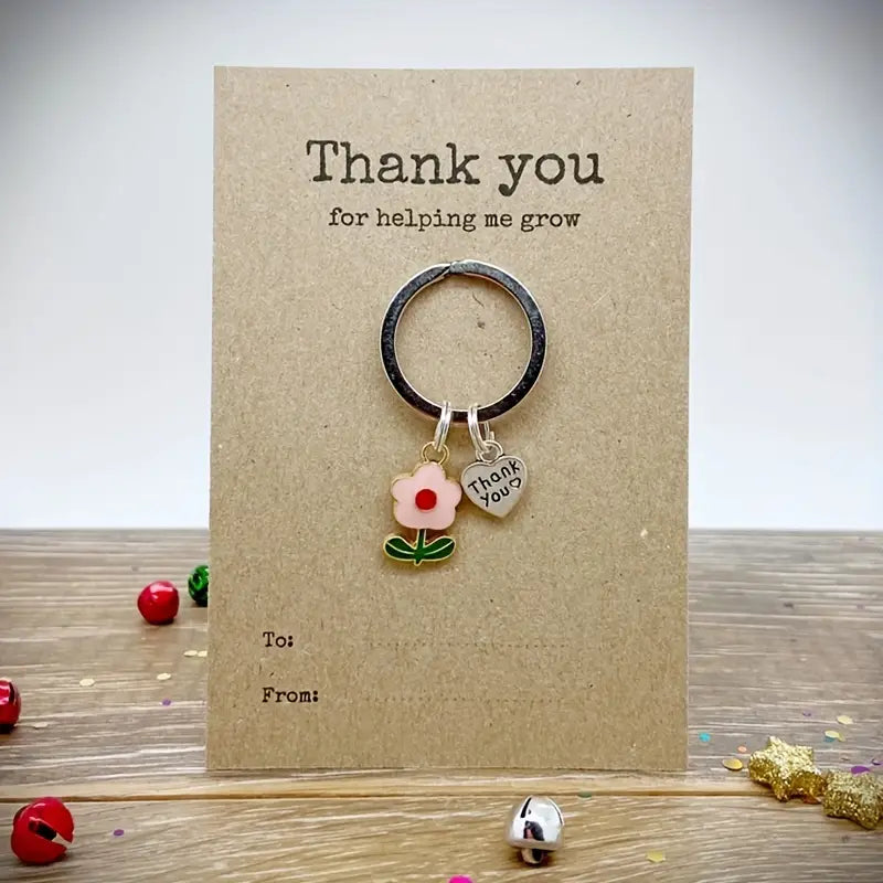 Thank You for Helping Me Grow Pendant Keychain