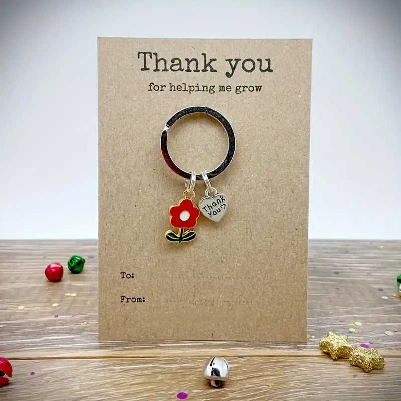 Thank You for Helping Me Grow Pendant Keychain