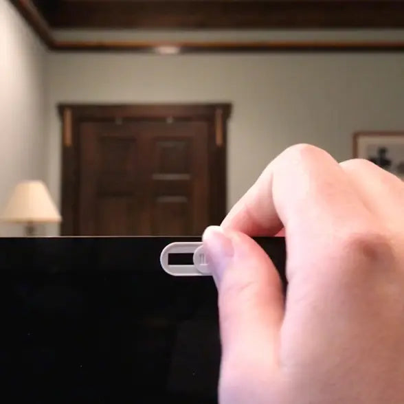 BAD GUY BLOCKER WEBCAM SECURITY CURTAIN : WHITE