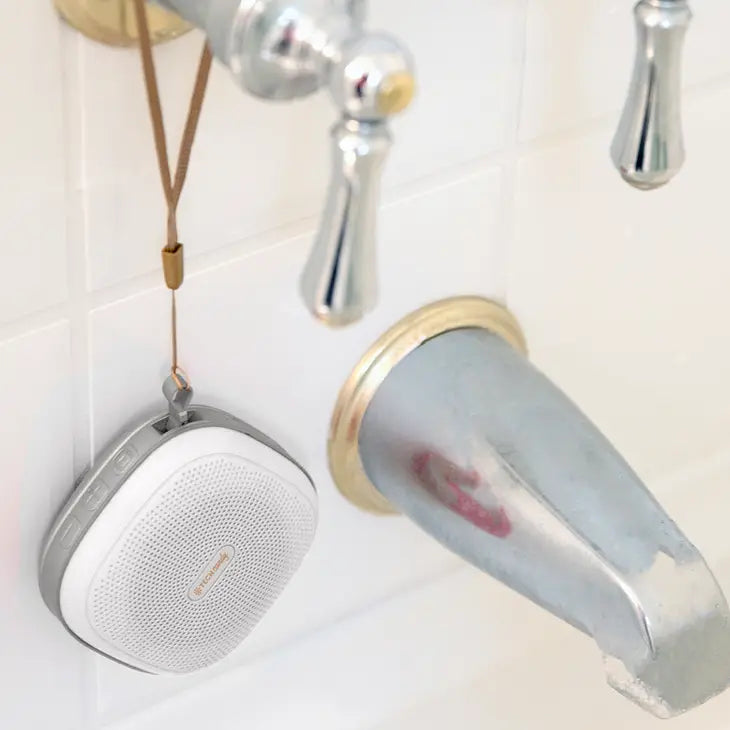 Tune Tag-Along Splash Proof Speaker - Platnium and Whte