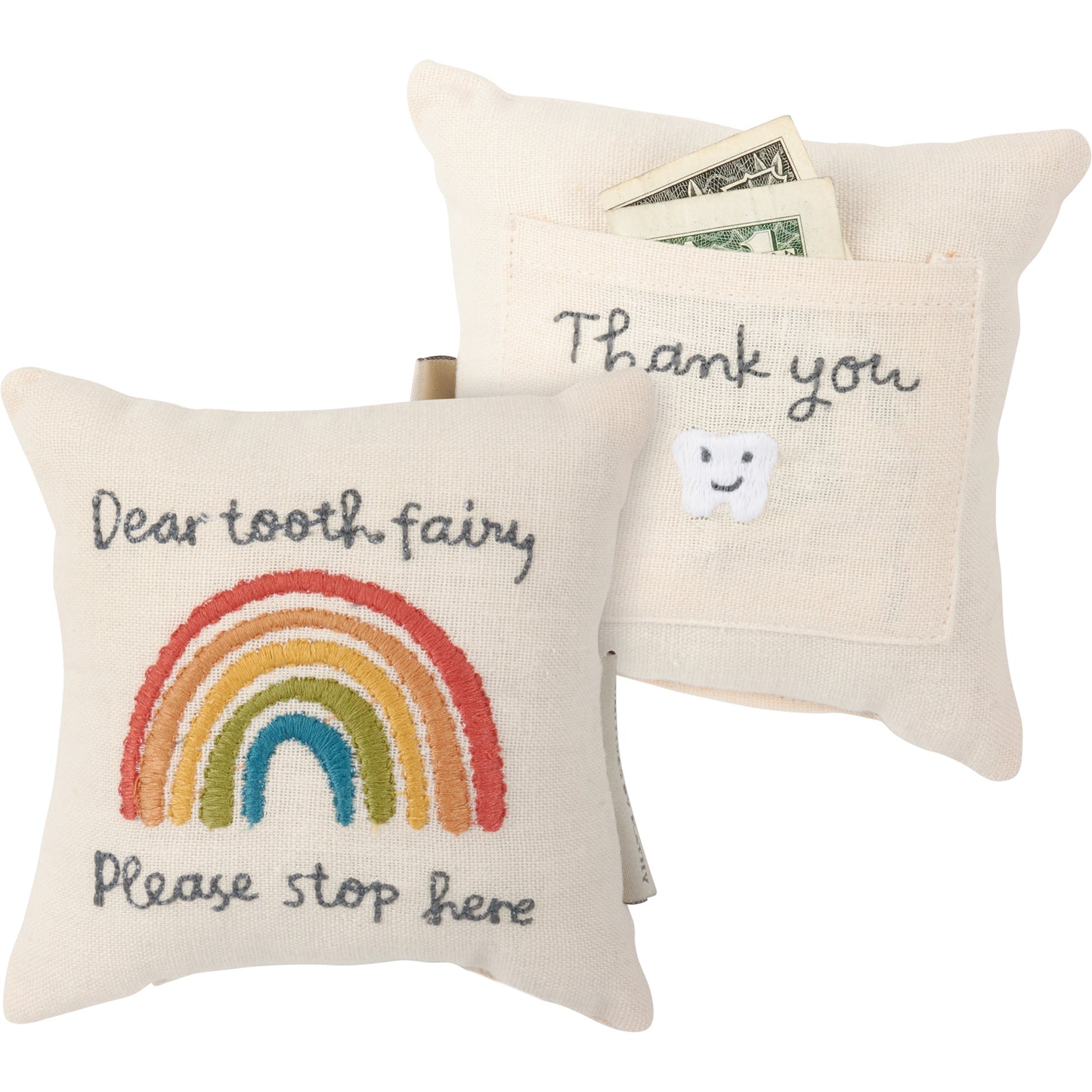 Dear Tooth Fairy Please Stop Here Pillow
