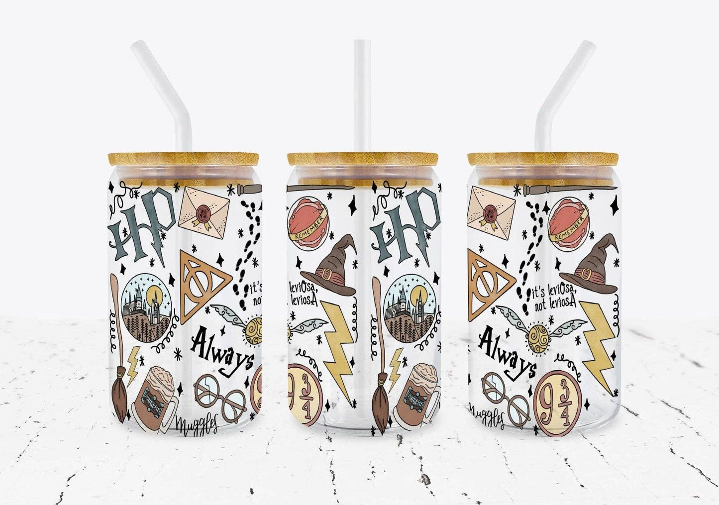 Harry Potter Celebration Iced Coffee Glass