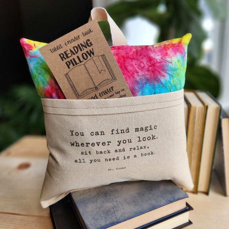 Reading Pillow- You Can Find Magic, Seuss, Tie Dye