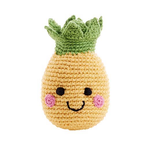 Friendly Stuffed Pineapple Rattle