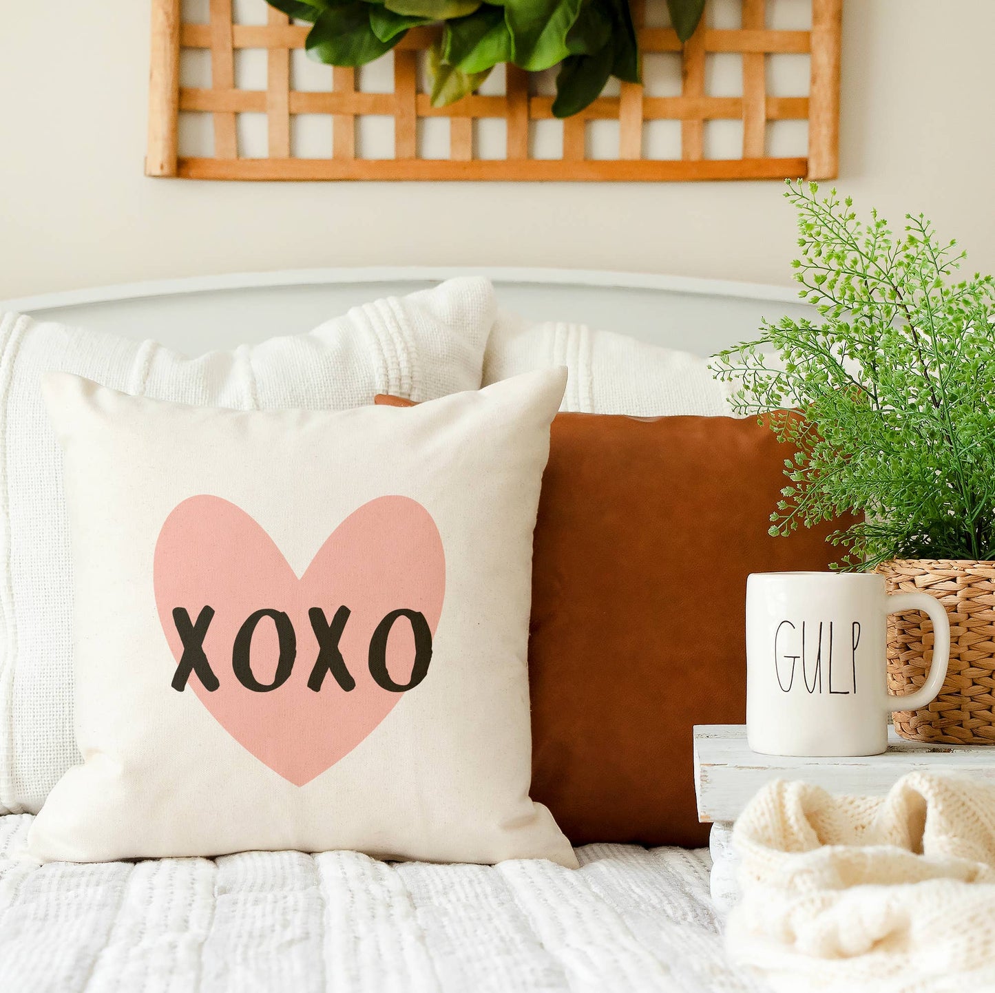 XOXO Pillow Cover 18x18 inch