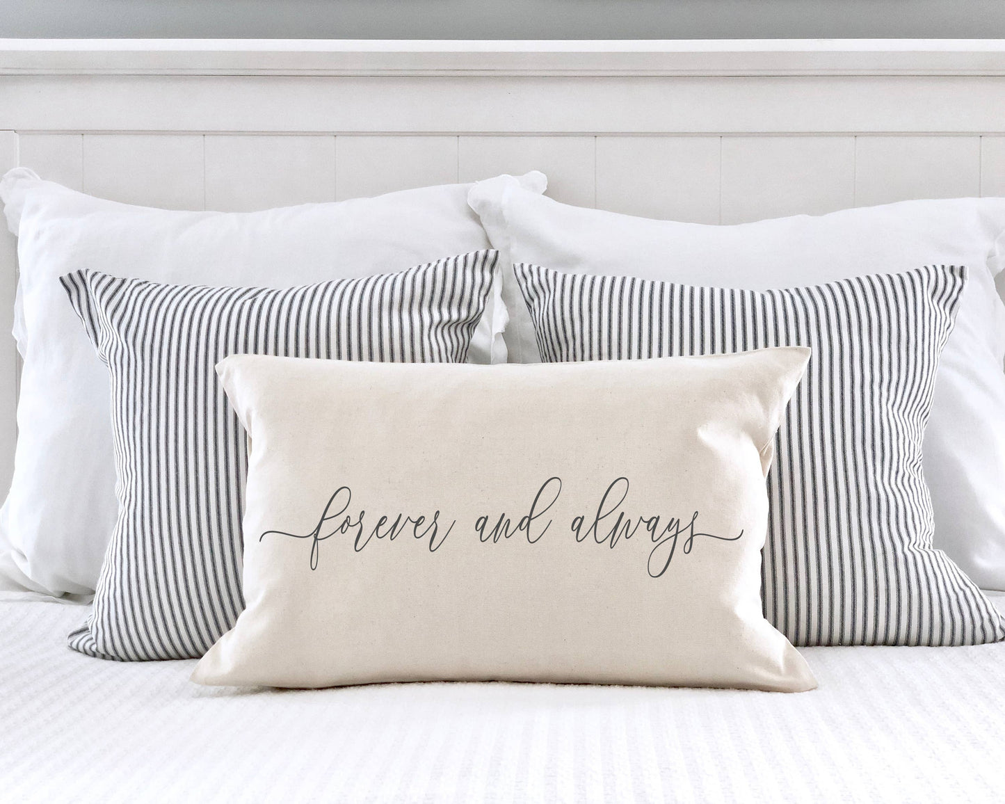 Forever and Always Pillow Cover 12x20 inch