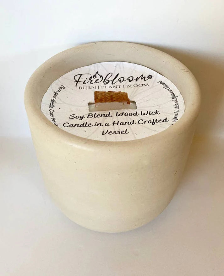 Firebloom Soy Blend, Wood Wick Candles