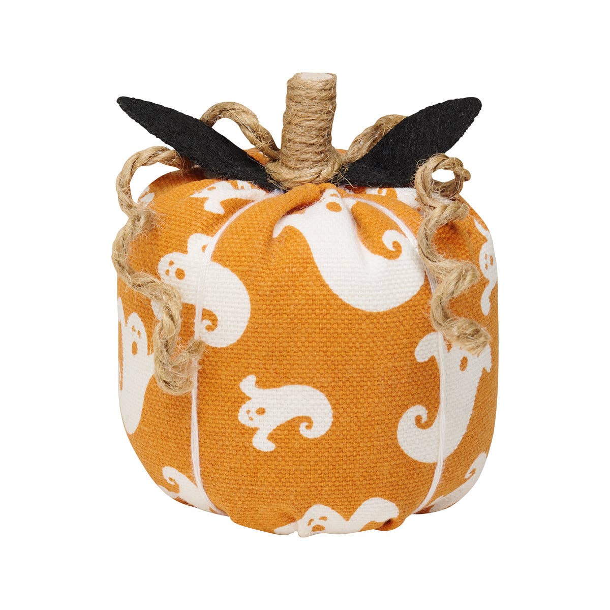Sm. Orange Ghost Fabric Pumpkin