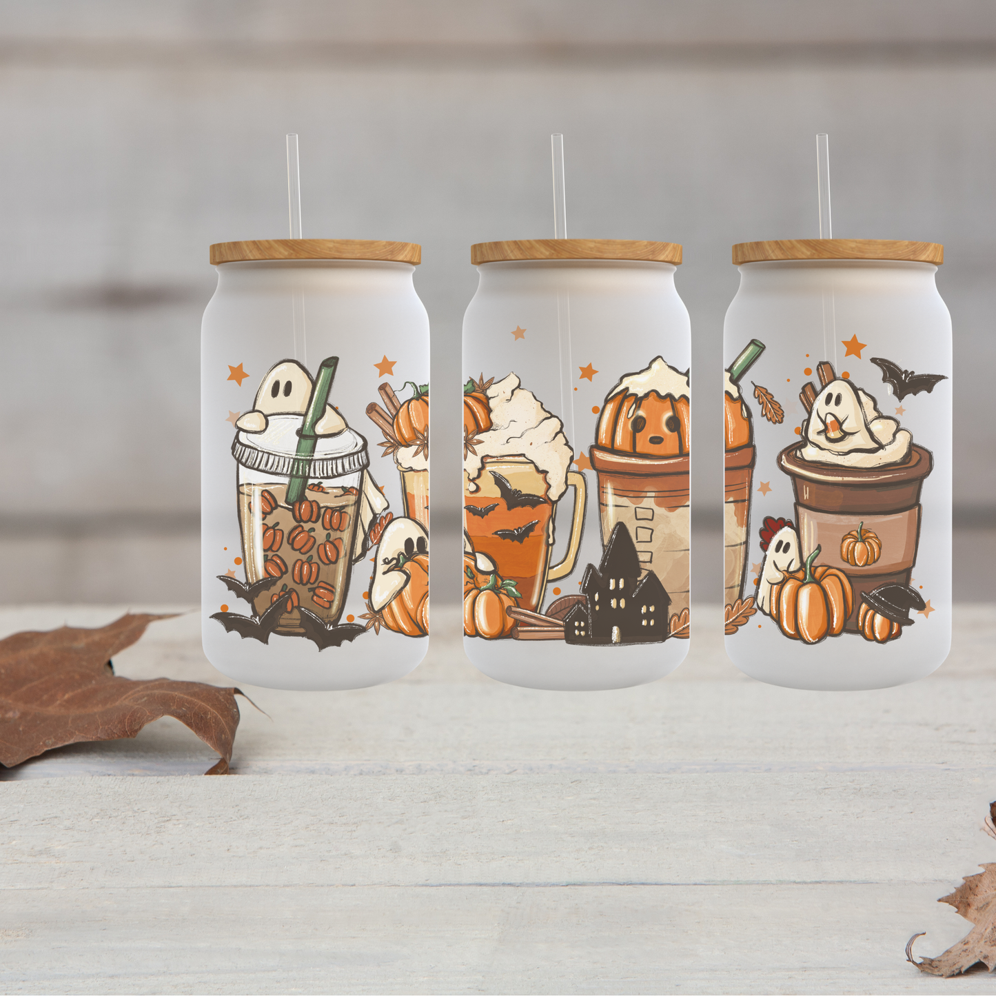 Boo Latte - Frosted Can Glass