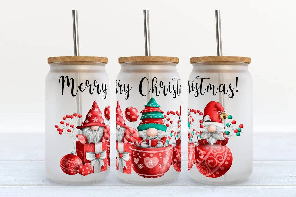 Merry Christmas 16oz Libbey Glass Tumbler