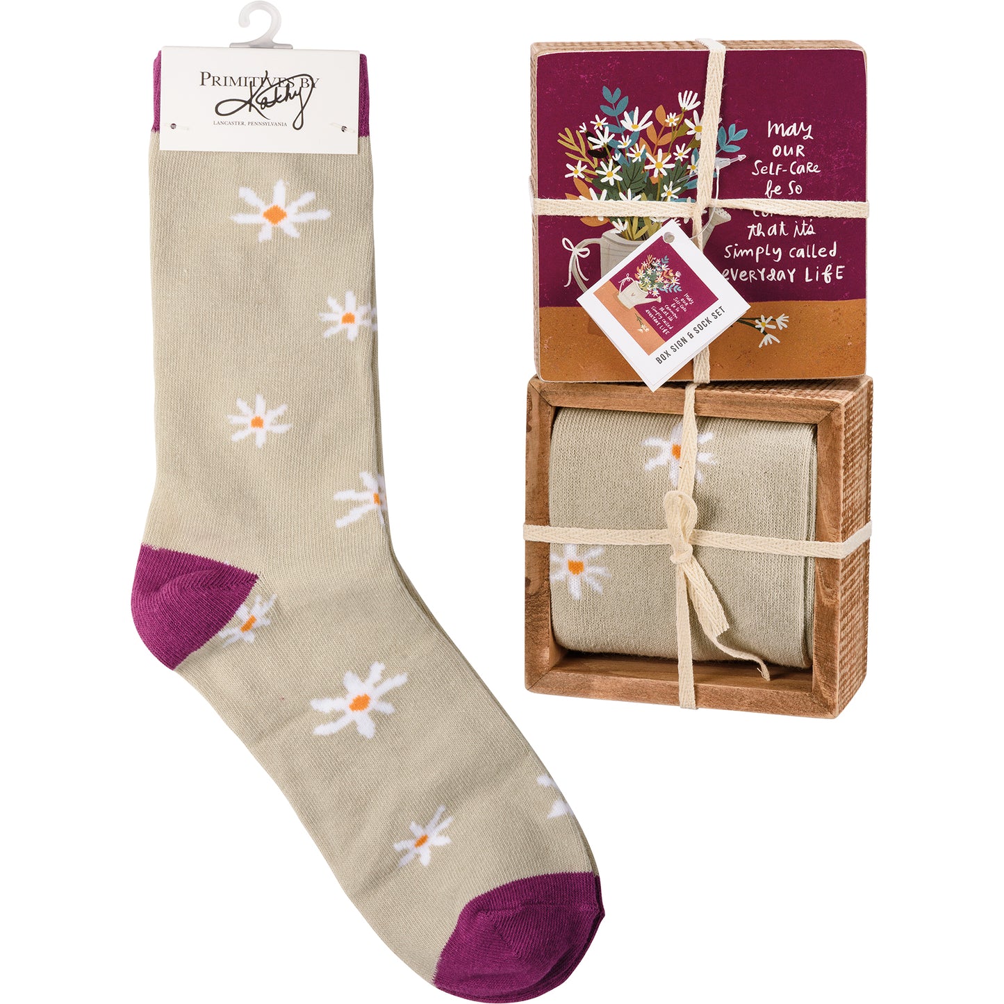 Simply Called Everyday Life Box Sign and Sock Set