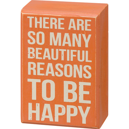 Beautiful Reasons Be Happy Box Sign And Sock Set