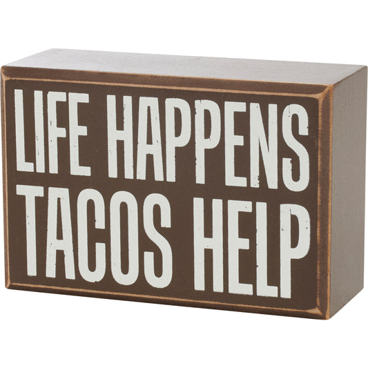 Tacos Help Box Sign And Sock Set