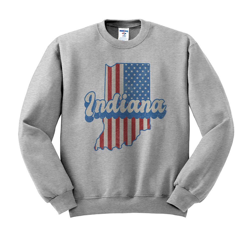 Patriotic Indiana Crewneck Sweatshirt