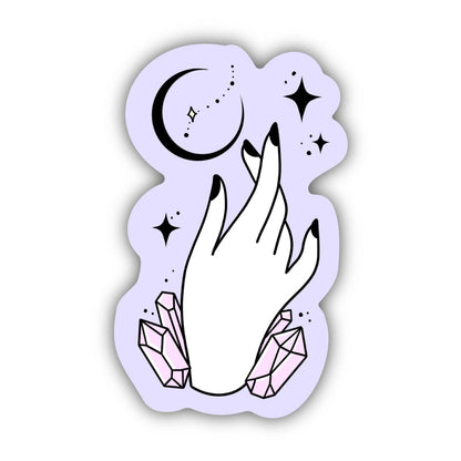 Mystic Crystals and Moon Sticker - Purple