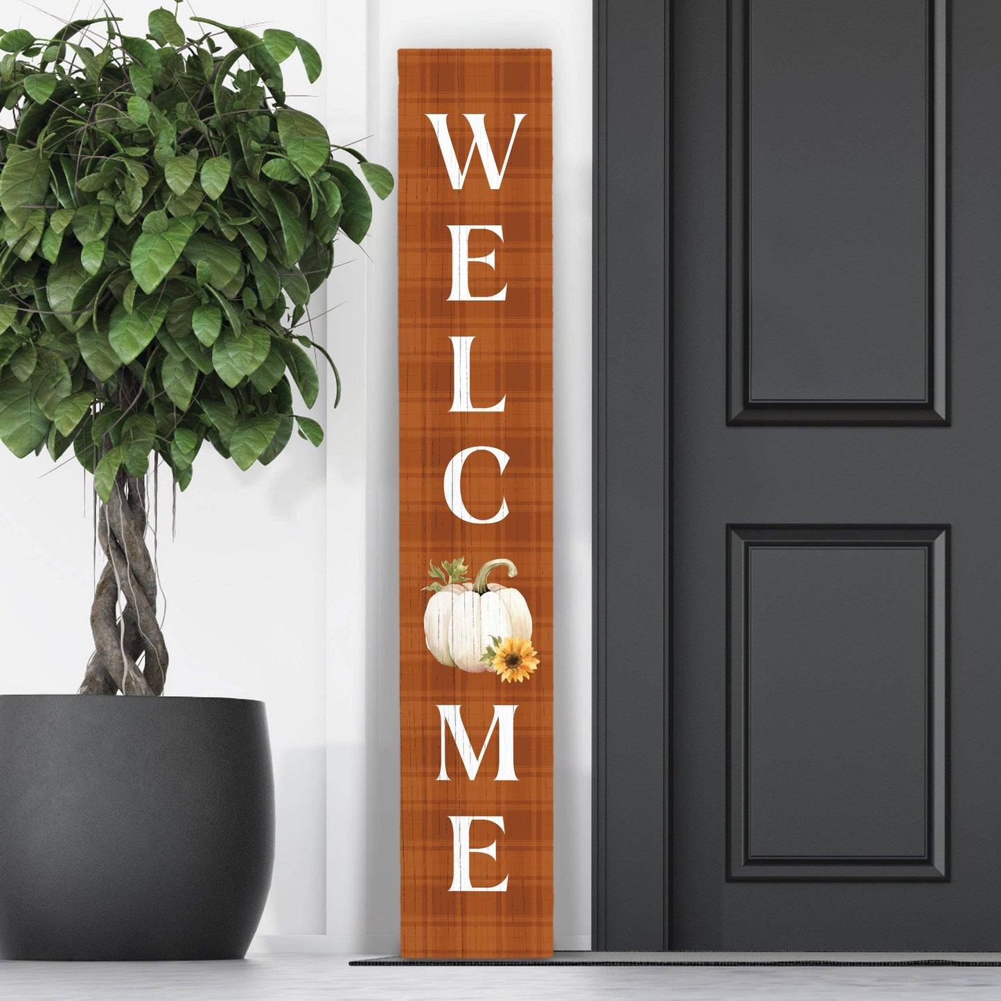 Pumpkin Welcome Porch Leaner