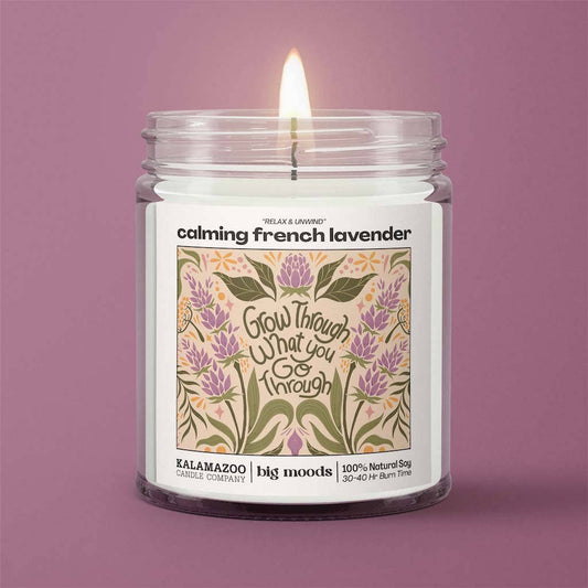 "Grow Through" Calming French Lavender -  Luxury Soy Candle