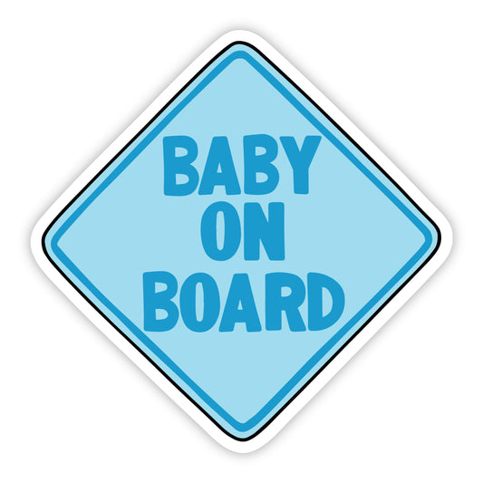 Baby On Board Blue - Large 5" x 5" Sticker
