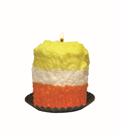 Candy Corn Hearth Candle