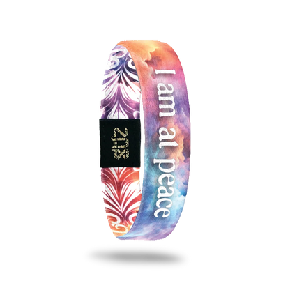 I Am At Peace Two-Sided Elastic Wristband: Medium