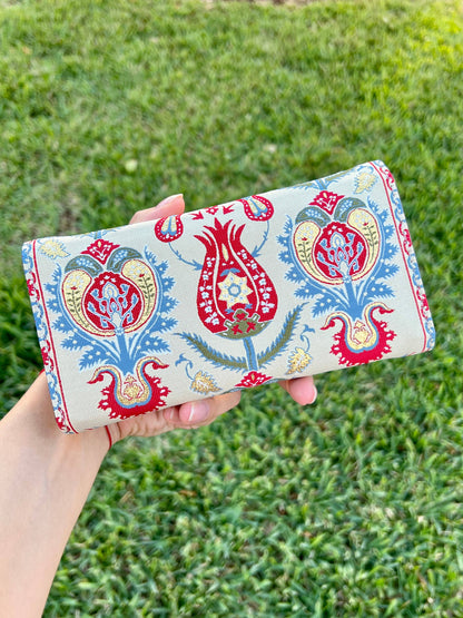 Handmade Fabric Wallet for Women in Rug Design, Boho Wallets