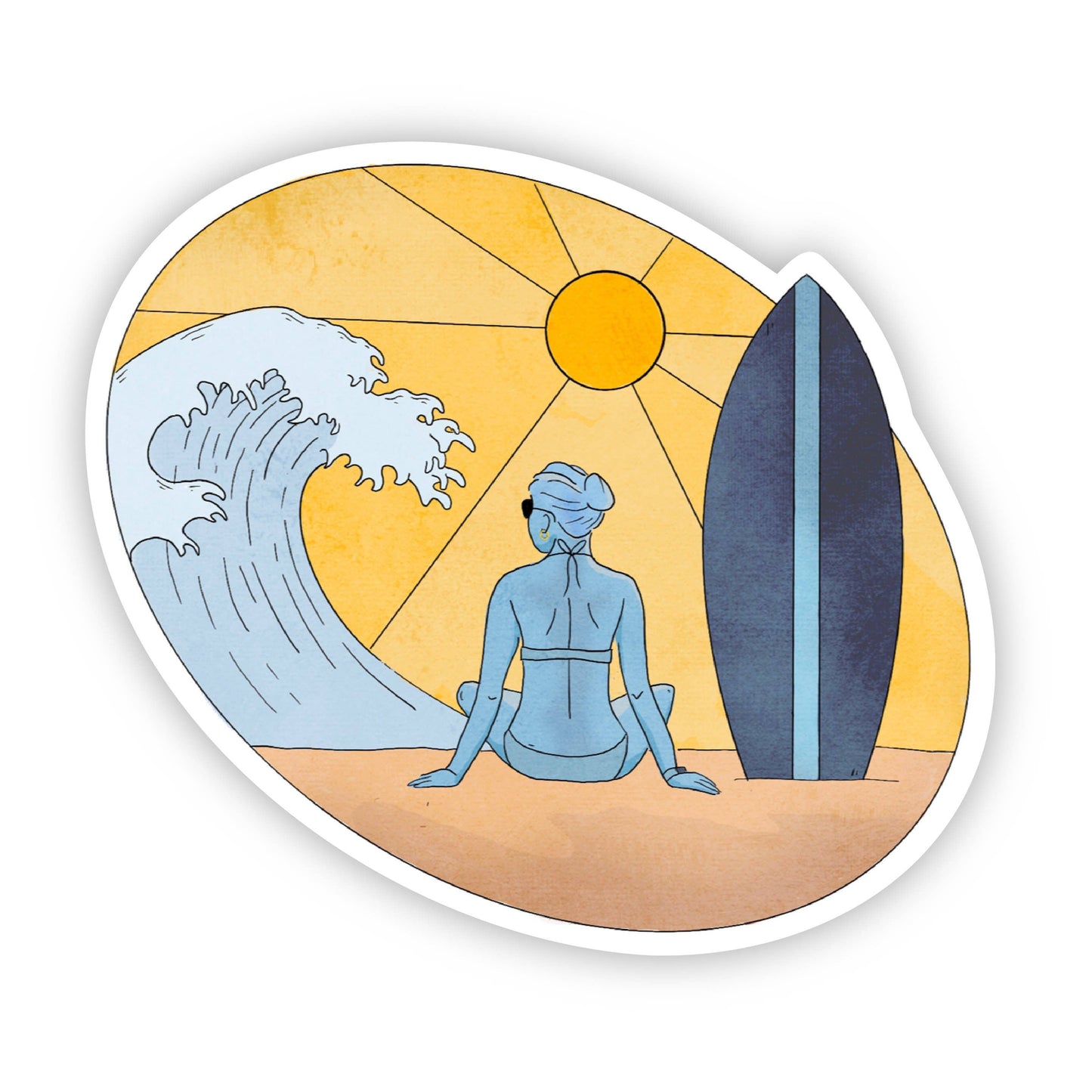 Surfing Sticker