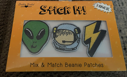 Stick It Patches - Alien, Astronaut, Lightning Bolt