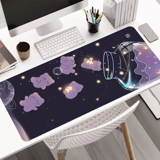 Starry Glass Bear Extra Large Mouse Pad