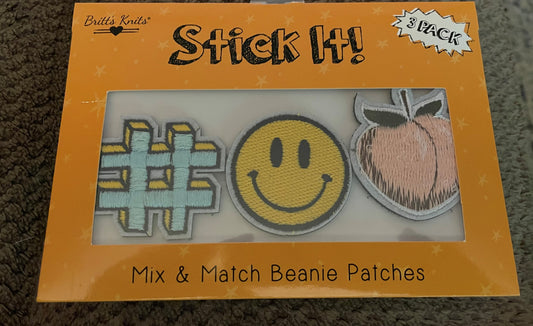 Stick It Patches - Hashtag, Smiley Face, Peach