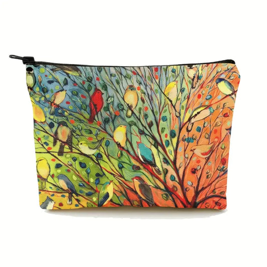 Tree Bird Oil Painting Bag