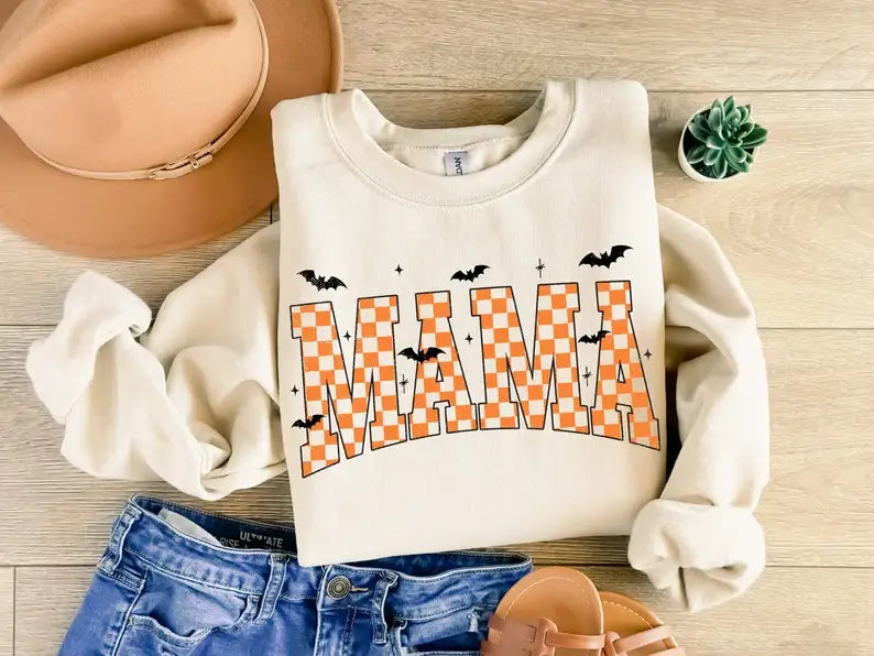 Mama Fall Halloween Sweatshirt