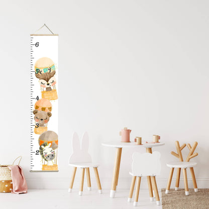 Canvas Kids Growth Chart - Hot Air Balloons