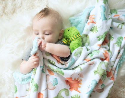 Premium Baby & Toddler Minky Blanket - Dinosaurs