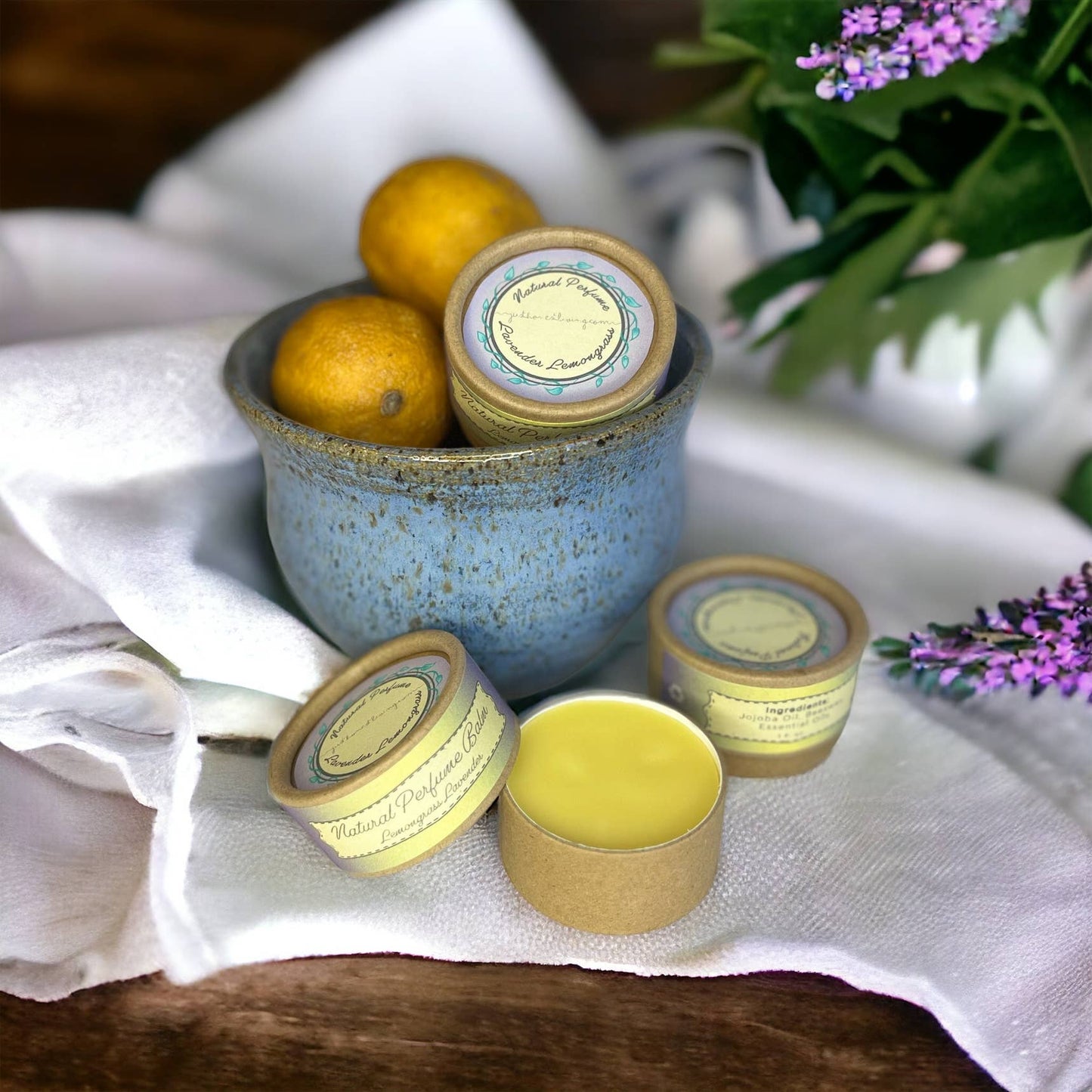 All-Natural Perfume Balms: Lavender Lemongrass