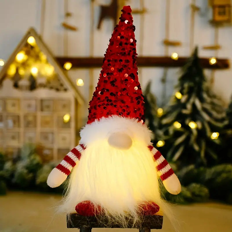 Light Up Santa Gnomes