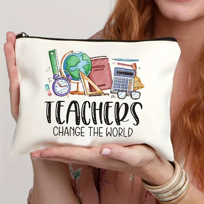 Teachers Change the World Print Cosmetics Bags