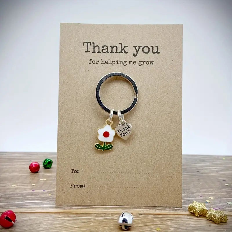 Thank You for Helping Me Grow Pendant Keychain