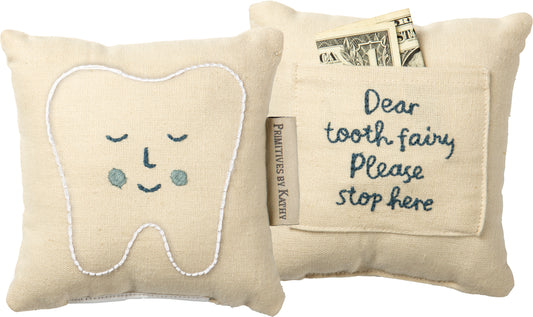 Tooth Fairy Blue Pillow