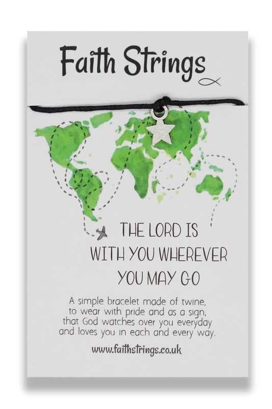 Wherever You May Go Christian Faith String Wish Bracelet