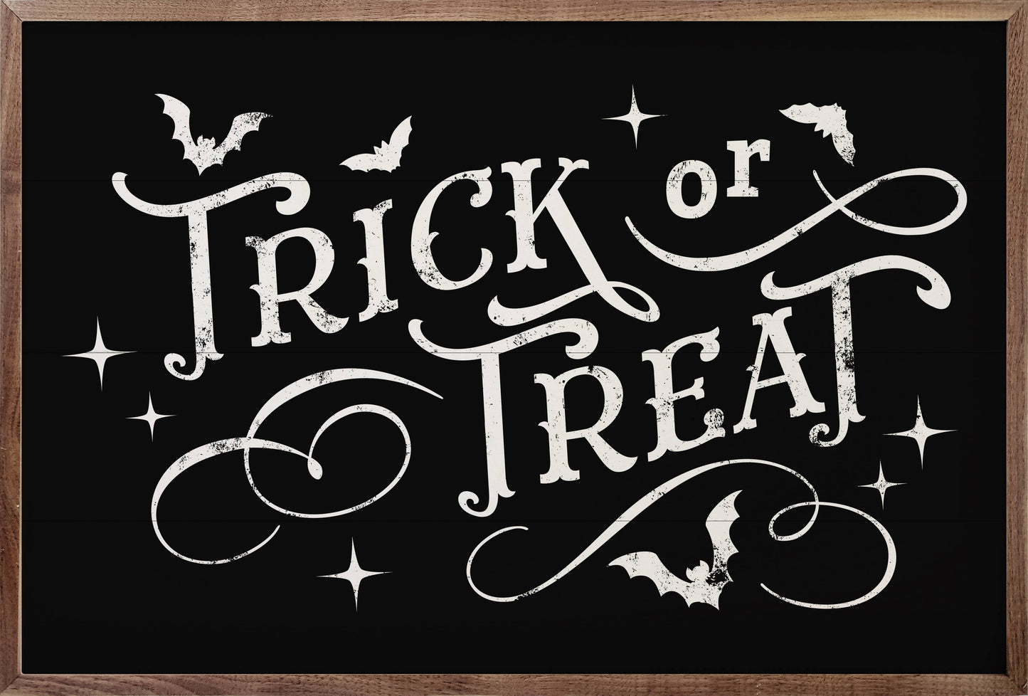 Trick Or Treat Bats And Curls Black